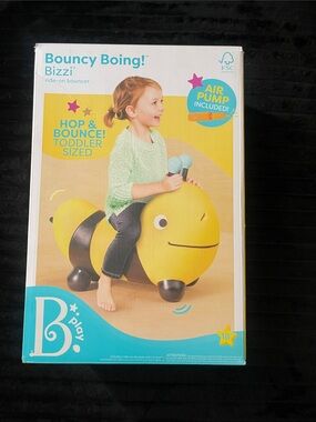 Bouncy Boing! Bizzi Yellow Ride-On Bouncer